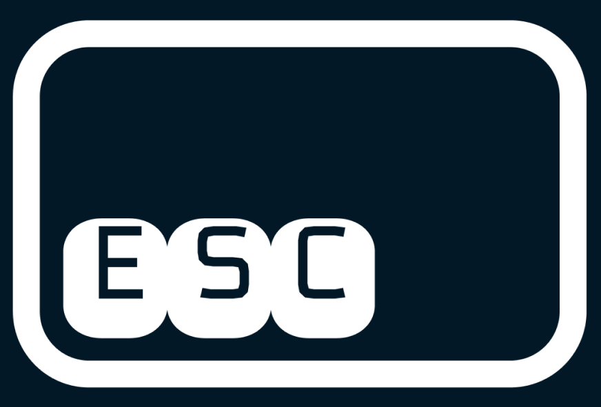 Logo of letters 'ESC' in a rounded square